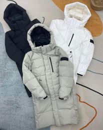 Стиль знаменитый дизайнерский дизайнер роскошные женщины 039s Long Down Jacket Cobranding Canada North Winter Winter Hoode