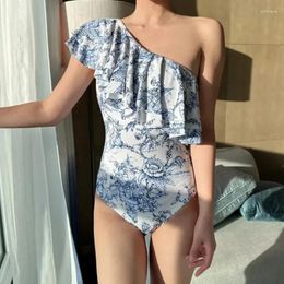 Women's Swimwear 2024 Korean Sexy Push Up One Piece Swimsuit Dress Monokini Cut Out Women Black Swim Bathing Cute Blue Swimming Suit