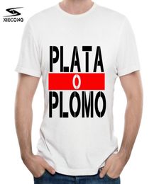 Summer Men039s Tshirts Plata O Plomo Printing T Shirt Men Narcos Pablo Escobar Silver Or Lead Tshirt Cotton Hip Hop Oneck Te2013971
