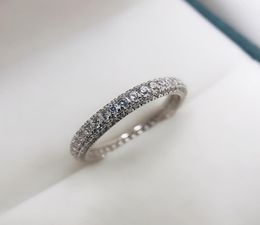Eternity Promise Ring 925 Silver Micro pave 5A Zircon cz Engagement Wedding Band Rings For Women Jewelry6912426