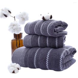 Towel 3pcs Bath Set 2PCS 35X75CM Hand Face And 1PCS 70X140CM Big Cover Embroidered Sport Gift Bathroom