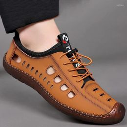Casual Shoes Summer And Spring Breathable Leather Men Loafers Slip On Flats For Moccasins Super Comfortable Footwear