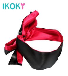 IKOKY Red with Black SM Bondage Adult Games Sex Toys for Couple Blindfold Role Play Party NightLife Sex Eye Mask Erotic Toys q17075169385