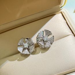 Full Diamond Series 925 Sterling Silver Dress Stud Earrings