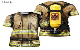 Fire Department Suit 3D All Over Printed T Shirts Men Women 3D Print Short Sleeve New Style Fashion Tops Drop 1933819