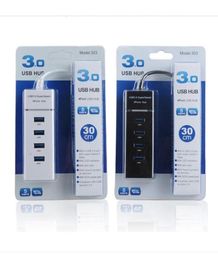 High Speed 5Gbps 4 Ports USB HUB 4 port usb 30 hub Splitter Adapter for Laptop PC Notebook Computer Peripherals Accessories9852848