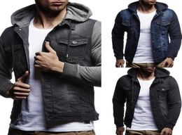 2021 Jeans Jackets Men Hooded Autumn Denim Coat For Male Fashion Street Style Classic Solid Clothes Korean Clothing86375445833556