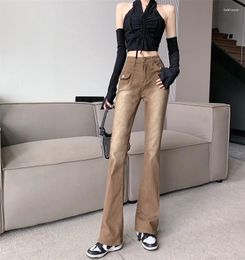 Women's Jeans Y2K Clothes 2024 Spring Stretch Vintage Flare Women High Waist Denim Cargo Pants Loose Trousers Female 0279