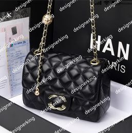 Designer Bag Shoulder Chain Bag Clutch Flap Bags gold ball Cheque Velour Thread Purse Solid Hasp Square Stripes Women Handbags Double Letters high quality CC