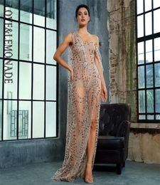 LoveLemonade Gold Cut Out Straps Glitter Glued Material Long Dress LM1361 Y2001098726397