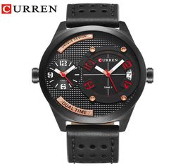 Fashion Brand CURREN Business Wrist Watch Casual Quartz Men039s Watch Leather Strap Clock Relogio Masculino Horloges Mannens Sa3796517