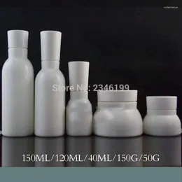 Storage Bottles 150ML 120ML 40ML 150G 50G 10pcs/lot Empty Graceful Glass Cosmetic Container DIY Toner Refillable Bottle Lotion Cream Jar