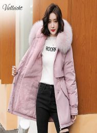 Women039s Down Parkas Vielleicht 2021 Cotton Thicken Warm Autumn Winter Jacket Coat Women Casual Long Parka Clothes Fur Linin4824866