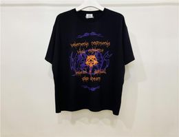 Black T shirt Men Women 1 High Quality Purple Orange Graphic Tee Embroidered Tops8827988