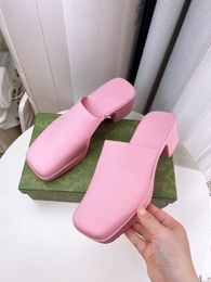 Designer slippers Mule Chef Shoes Silver Green Wonder Taupe Core Black Lucid Pink Aqua Lemon summer sandals fashion womens flat slides slipper