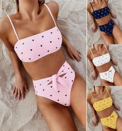 2 Piece Bandage Swimsuit Bikini Push Up Swimwear High Waisted Girls Bathing Suit Tankini Swimsuits Women Biquini4774559