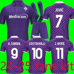 16-XXL 2024 2025 Fiorentina soccer jerseys J. IKONE 24 25 Batistuta CASTROVILLI ERICK Florence jersey ACF JOVIC A. CABRAL Milenkovic C.Kouame men football shirt