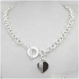 Pendant Necklaces Designer Necklace Womens Sier Tf Style Chain S925 Sterling Key Heart Love Egg Brand Charm Nec H0918 Gold Drop Delive Dh0Hs