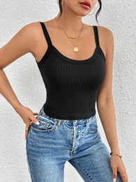 Chic Bust-Enhancing Camisole with Waist Cincher and Wide Hemmed Straps