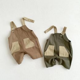 Trousers Summer Baby Clothes Fashion Casual Overalls 2024 Children Shorts All Match Boys And Girls Pocket Korean Style