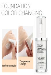 TLM Foundation 40ml Colour Changing Liquid Foundation Base Cosmetics Primer Complexion Cream Concealer Makeup Coverage6756686