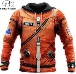 Space Suit 3D 3D su tutta la felpa da uomo stampato Harajuku Streetwear Pullover Costume Costume Unisex Casual Giacca per tracce DW0147 20115092550