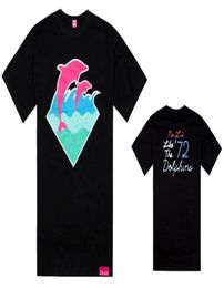 New Pink dolphin south lovers design dolphin male hiphop Tshirt shortsleeve shirt Men oneck cotton Tshirt size SXXXL3428386