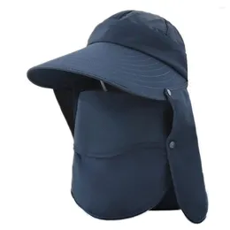 Berets Summer Bucket Hats Sunscreen Neck Shawl Panama Mesh Breathable Foldable Camping Hiking Fisherman Hat Outdoo S2p5