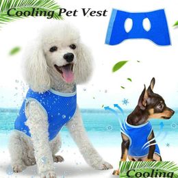 Dog Apparel Summer Cooling Vest Clothes Breathable Pet Coat Cooler Jacket Puppy For Small Medium Large Dogs Drop Delivery Home Garde Dhr1Z