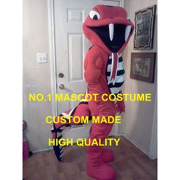 Red VIPER SNAKE MASCOT COSTUME Adult Cartoon Character Halloween theme Anime Cosply Fancy Mascotte Mascota Outfit Dress 1724 Mascot Costumes