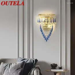 Wall Lamps OUTELA Contemporary Crystal Lamp Indoor Art Living Room Bedroom Bedside Luxurious El Corridor Hallway