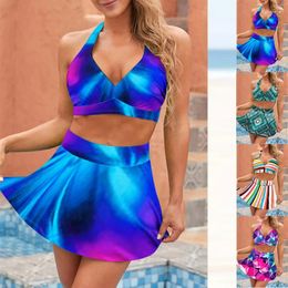 Women's Swimwear Summer Fashion Design Bikini Two Piece Set With Halo Dyed Colourful Print Sexy Holiday Beach Wear S-6XL