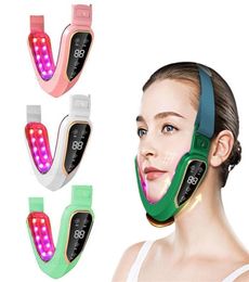 Face Massager Lifting Massager LED Pon Therapy Face Slimming Vibration Massage Double Chin Vshaped Cheek Skin Tighten Care Device 8580010