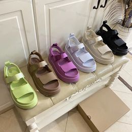 Goldenglow Designer Sandals Женские платформы сандалия Slish Sluse Slippers мягкие плюшевые открытые пушистые туфли для домашних обуви 35-40