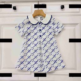 Top Girl Clothing Embroidered grid pattern Kids Dress Button decoration Baby dress Chiffon material Skirt Summer product