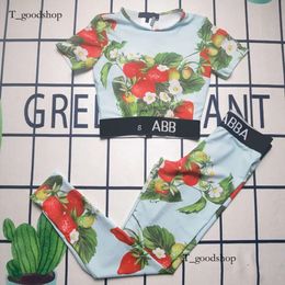 Floral Women Tracksiits Projekt Projektowanie jogi garnitur wyściełane zbiorniki legginsy modne sportowe dres sportowy e03