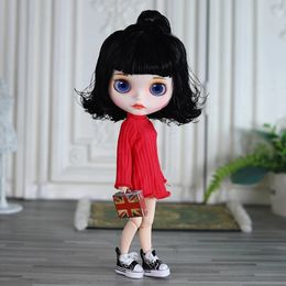 ICY DBS Blyth Doll White Skin joint Body Matte Face Cute Short Hair Playful Doll DIY SD Gift Toys 240520