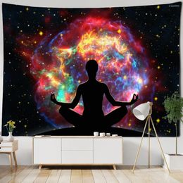 Tapestries Meditation Chakra Tapestry Mandala Wall Hanging Cloth Home Yoga Blanket Bohemian Hippie Room Art Decoration