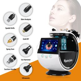 2nd Generation 7 In 1 Smart Ice Blue Facial Treatment Machine Skin Rejuvenation Oxygen Facial Microdermabrasion Machine Skin Analysis Face Cleaning Machine