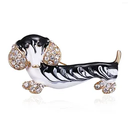 Brooches RINHOO Vintage Enamel Cute Dog For Women Small Long Ear Puppy Brooch Pin Animal Fashion Jewelry Gift High Quality