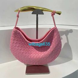 Totes Botte Venets Shoulder Bags Small Design New Sardine Woven Womens Bag Leather Versatile High-grade Handbag Metal Handle Dumpling Bag with logo WLX4