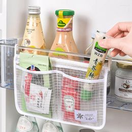 Storage Bags Mesh Hang Bag Refrigerator Organiser Seasoning Food Kitchen Hanging