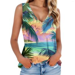 Women's Tanks Casual Tunic Tops To Wear With Leggings Sleeveless Summer Printed Tank Top For Women Plus Size Clothing 2024