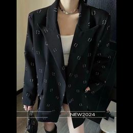 2024 new designer women's suit jacket fashionable high-end suit plus size jacket jacket business casual high-quality clothing, size S-XL