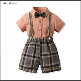Clothing Sets Baby Boy Summer Clothes Set Gentlemen Wedding Birthday 2-7 Year Kids Boys 2024 Christmas Show Perform Toddler Outfits