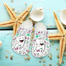 Slippers Nopersonality Device Design Beach Unisex Animated Tooth Sandals Slides Women Wading Shoes Casual Breathable