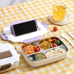 Dinnerware Stainless Steel Bento Lunch Box High Quality Thermal Insulation 3/4 Grids Tableware Leakproof Portable Container Adult