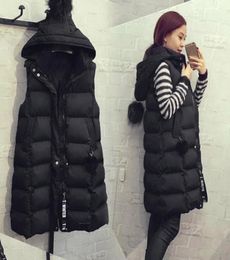 Fashion Womens Solid Colours Sleeveless Plus Size Hooded Hoodie Waistcoat Vest Coat Down Cotton Padded Jacket Outwear Tops Gilet5028881