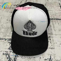 Fashion Ball Caps Embroidered Striped Patch Yellow Rhude Baseball Cap Men Women 1 High Quality Designer Outdoor Sunscreen Adjustable Hat Wide Brim 333