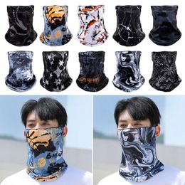 Scarves Elastic Lce Silk Bandana Windproof Hanging Ear Breathable Cycling Balaclava Face Cover Scarf Men Women